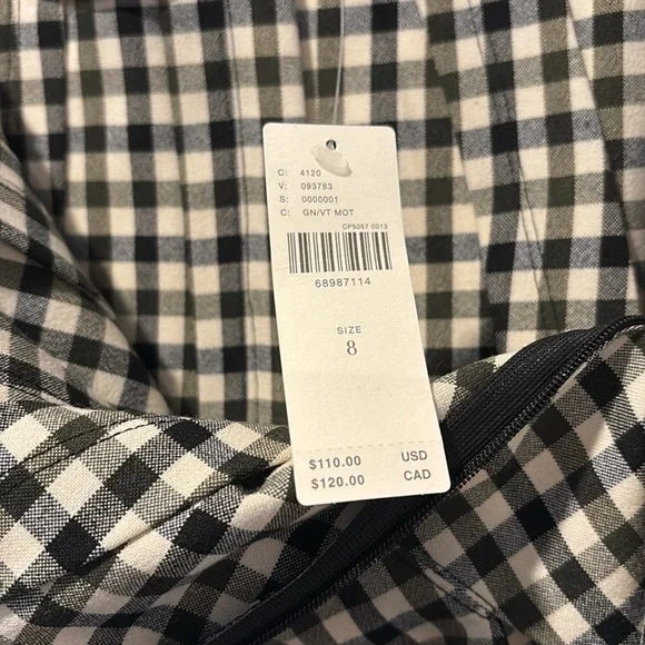 Anthropologie | Maeve Pleated Gingham Mini Skirt, size 8 - Picture 3 of 4